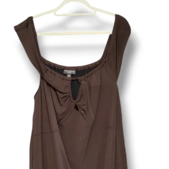 NWR Bold Elements Sleeveless Midi A-Line Dress In Durango Brown Size 2X $78 - Picture 4 of 10